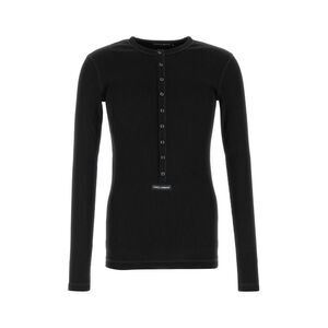 Dolce & Gabbana Men Black Cotton T-Shirt